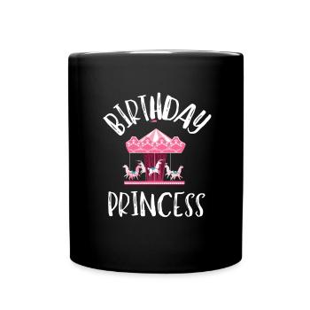 Carnival Party Birthday Girl Cumpleaños Carousel - Tasse einfarbig - Schwarz - Vorne