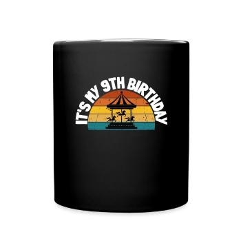 Carnival Party Birthday Girl Cumpleaños Carousel - Tasse einfarbig - Schwarz - Vorne