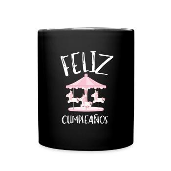 Carnival Party Birthday Girl Cumpleaños Carousel - Tasse einfarbig - Schwarz - Vorne