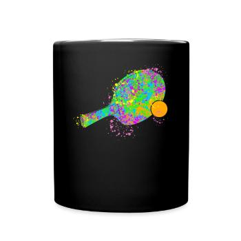 Table tennis colorful Table tennis bats - Full Colour Mug - black - Front