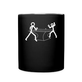 Table tennis stick figures - Full Colour Mug - black - Front