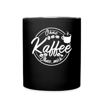 Kaffee Barista Kaffemaschine - Tasse einfarbig - Schwarz - Vorne