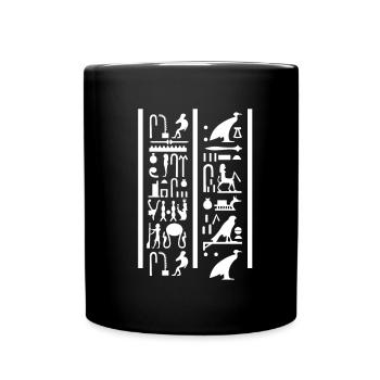 Hieroglyphics Egyptologist, Ancient Egyptian - Tasse einfarbig - Schwarz - Vorne