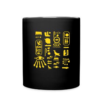 Hiéroglyphes égyptologue, Égypte ancienne - Mug uni - noir - Devant