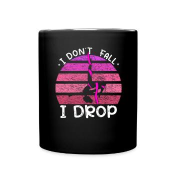 Je ne tombe pas, je tombe - acrobate aérien - Mug uni - noir - Devant