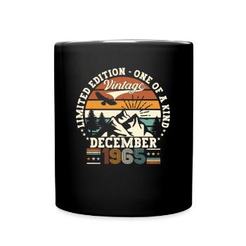 Né en décembre 1965 Cadeau de 57e anniversaire - Mug uni - noir - Devant