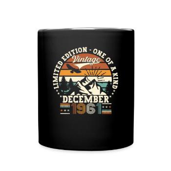 Born December 1961 61st birthday gift - Full Colour Mug - black - Front