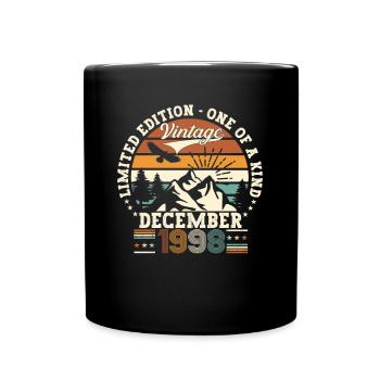December Born 1998 24th birthday gift - Full Colour Mug - black - Front