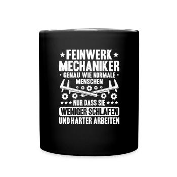 Feinwerkmechaniker Precision Machinist - Tasse einfarbig - Schwarz - Vorne