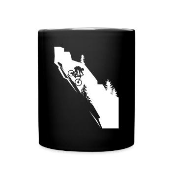Skifahren - (45) - Tasse einfarbig - Schwarz - Vorne