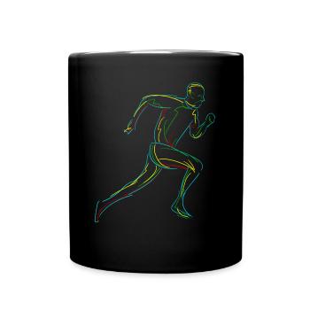 Course de course course à pied - Mug uni - noir - Devant