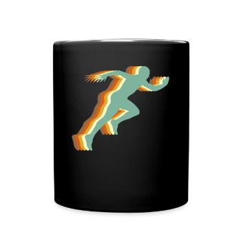 Course à pied Retro Racing Coureurs - Mug uni - noir - Devant