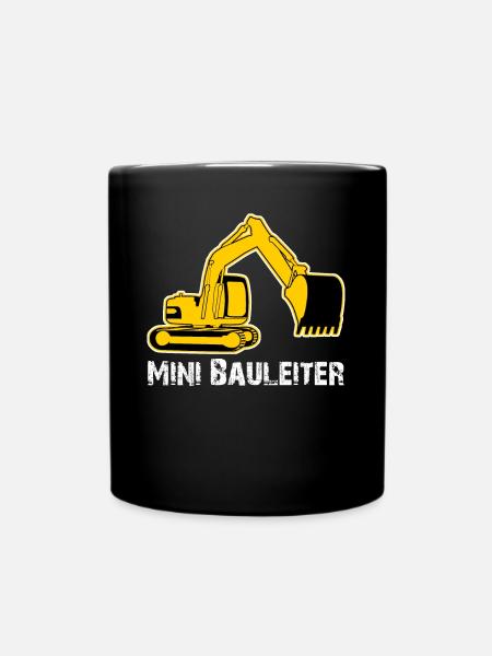 Bagger Bauleiter Baggerfahrer Baustelle - Tasse einfarbig - Schwarz