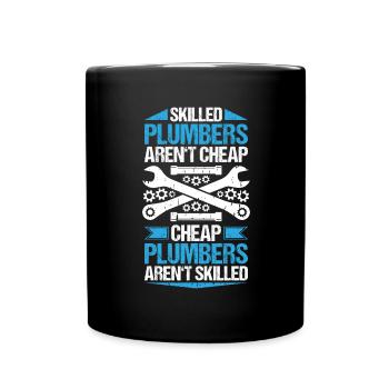 Plant mechanic plumber plumber sanitary heating - Full Colour Mug - black - Front