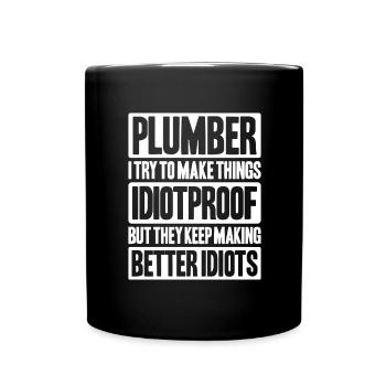 Usine mécanicien plombier plombier chauffage sanitaire - Mug uni - noir - Devant
