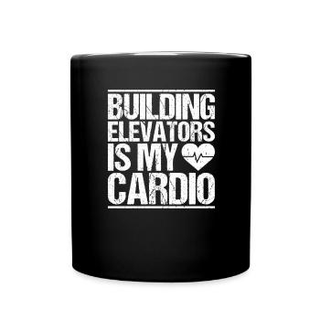 Elevator Fitter Elevator Mechanic Elevator Mechanic - Full Colour Mug - black - Front