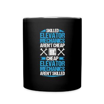 Elevator Fitter Elevator Mechanic Elevator Mechanic - Full Colour Mug - black - Front