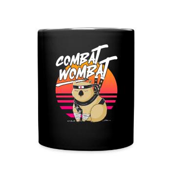 Lustiges Australischer Wombat Spruch - Tasse einfarbig - Schwarz - Vorne