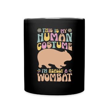 Drôle de dicton wombat australien - Mug uni - noir - Devant