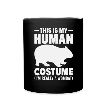 Drôle de dicton wombat australien - Mug uni - noir - Devant