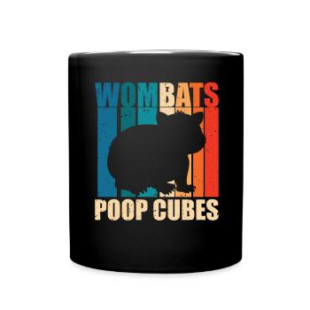 Lustiges Australischer Wombat Spruch - Tasse einfarbig - Schwarz - Vorne