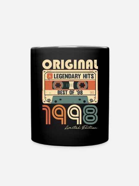 Cadeau d’anniversaire rétro vintage original de 1998 - Mug uni - noir