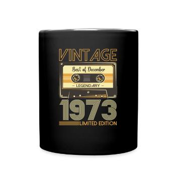 December Born 1973 49th birthday gift - Full Colour Mug - black - Front
