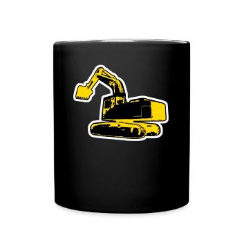 Pilote de pelle Chantier de construction de pelles - Mug uni - noir - Devant