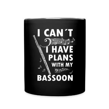 Woodwind instrument Music Bassoonist - Full Colour Mug - black - Front