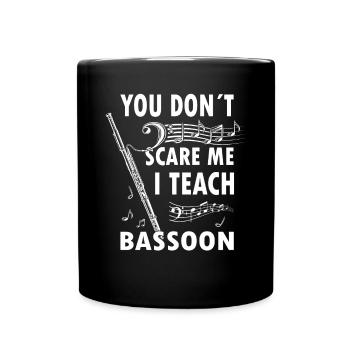 Holzblasinstrument Musik Bassoonist - Tasse einfarbig - Schwarz - Vorne