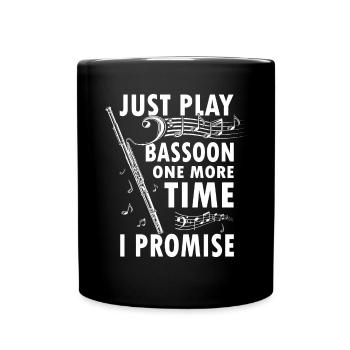Instrument à vent Musique Bassoniste - Mug uni - noir - Devant