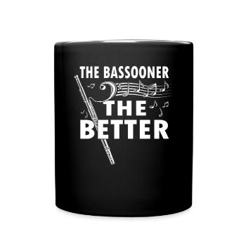 Holzblasinstrument Musik Bassoonist - Tasse einfarbig - Schwarz - Vorne
