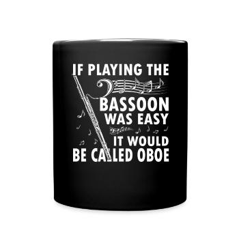 Instrument à vent Musique Bassoniste - Mug uni - noir - Devant