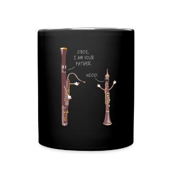 Holzblasinstrument Musik Bassoon Oboe - Tasse einfarbig - Schwarz - Vorne