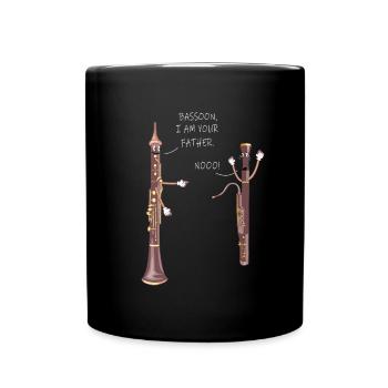 Holzblasinstrument Musik Oboe Bassoon - Tasse einfarbig - Schwarz - Vorne