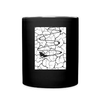 Ligne courbe - Ski - (12) - Mug uni - noir - Devant