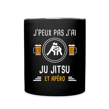 je peux pas j'ai ju jitsu apéro cadeau - Mug uni - noir - Devant