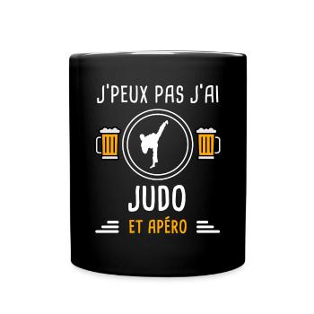 je peux pas j'ai judo apéro cadeau - Mug uni - noir - Devant