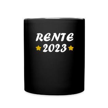 Ruhestand Rente Pension Renteneintritt Abschied - Tasse einfarbig - Schwarz - Vorne