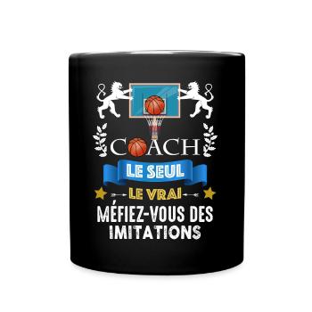 Entraineur Coach Basket Cadeau Basketball Homme - Mug uni - noir - Devant