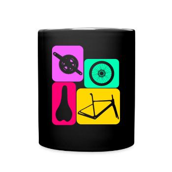 Bicycle Cyclists Cyclists - Full Colour Mug - black - Front