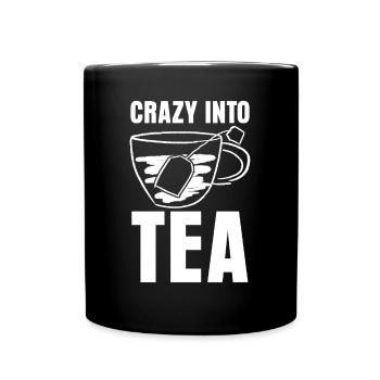 Teacup Tea Drinker Tea Tea Bags - Full Colour Mug - black - Front