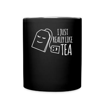 Tea drinker teacup tea tea bags - Full Colour Mug - black - Front