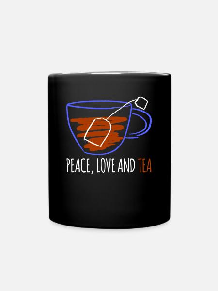 Tee Teetrinker Teebeutel Teetasse - Tasse einfarbig - Schwarz