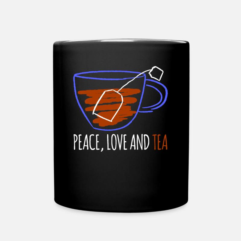 Tee Teetrinker Teebeutel Teetasse - Tasse einfarbig - Schwarz