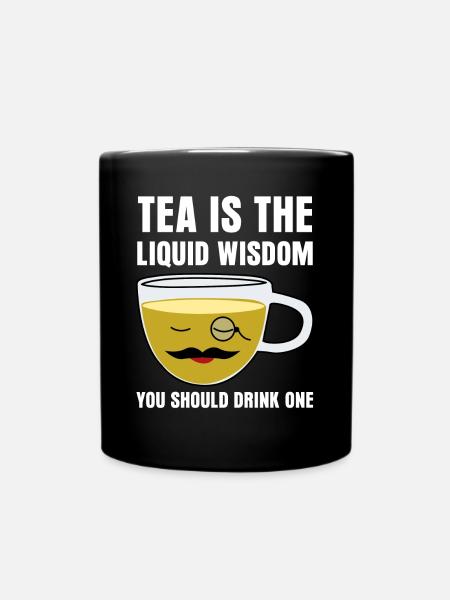 Teetrinker Teetasse lustig Teebeutel Tee - Tasse einfarbig - Schwarz