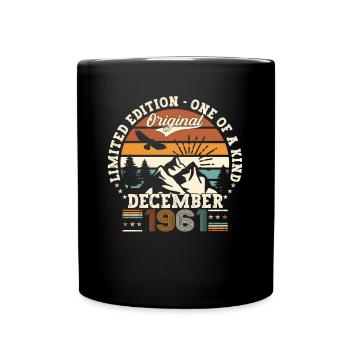 Born December 1961 61st birthday gift - Full Colour Mug - black - Front