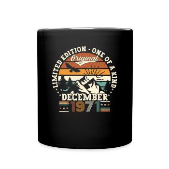 Original December 1971 51st Birthday Gift - Full Colour Mug - black - Front