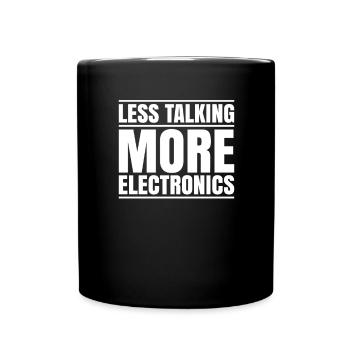 Elektroniker Elektriker Electrician Lineman - Tasse einfarbig - Schwarz - Vorne