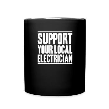 Électronicien, électricien, monteur de lignes - Mug uni - noir - Devant